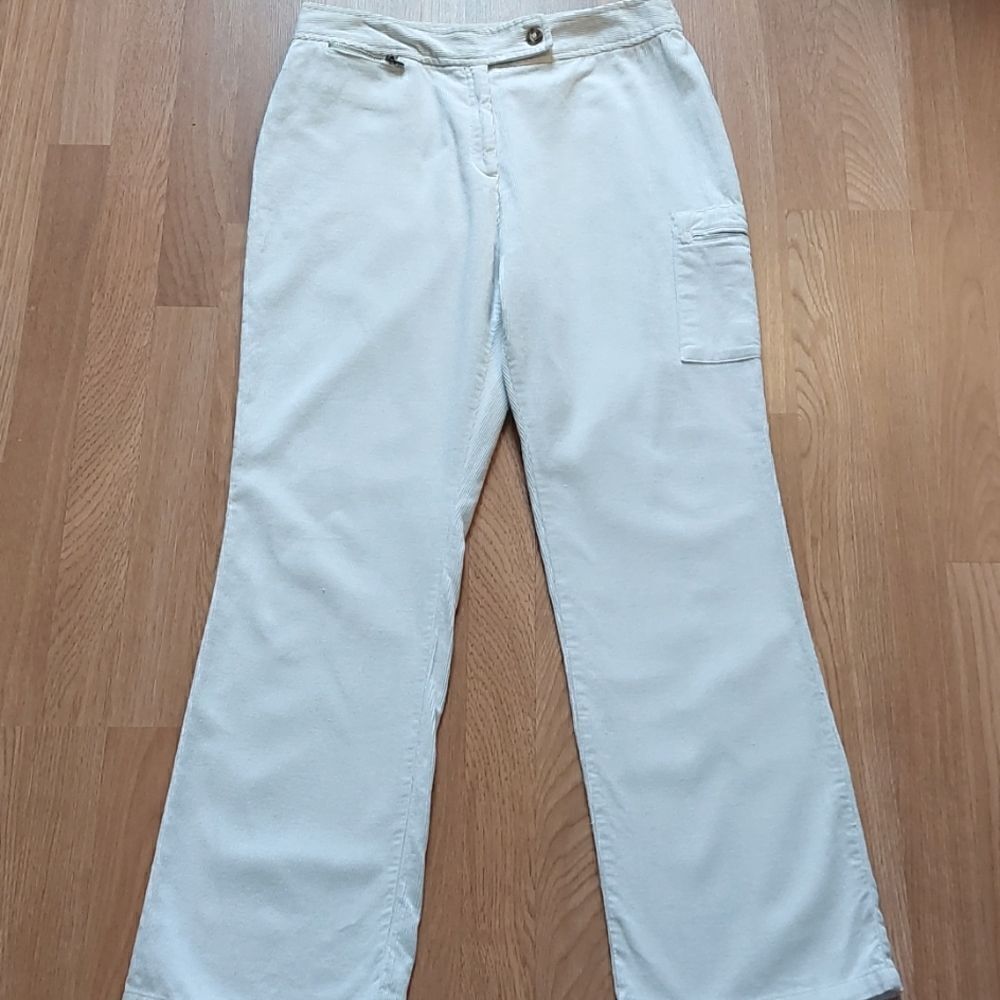 St John's Bay Winter White Corduroy Pants